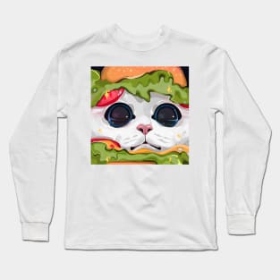 Hamburger Cat Long Sleeve T-Shirt